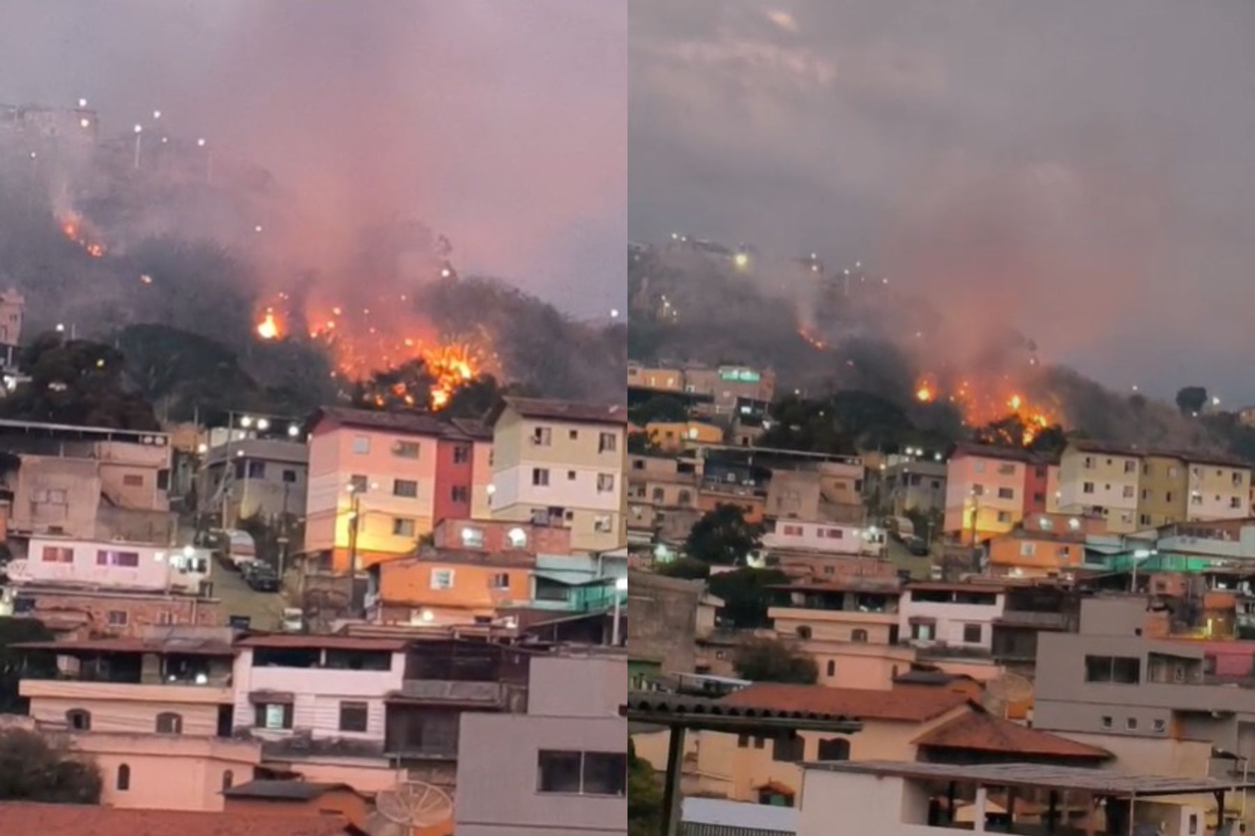 Vídeo: incêndio atinge área de vegetação próximo à Arena Morro das Pedras, em BH