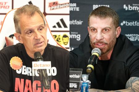 Luiz Eduardo Baptista, o Bap, e Pedrinho, presidentes de Flamengo e Vasco