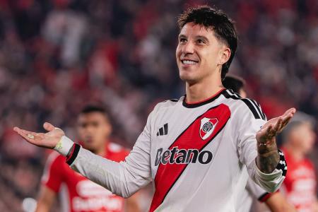 Sebastián Driussi comemora gol pelo River Plate • Reprodução/Instagram River Plate