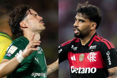 Maurício, do Palmeiras, e Lucas Paquetá, do Flamengo