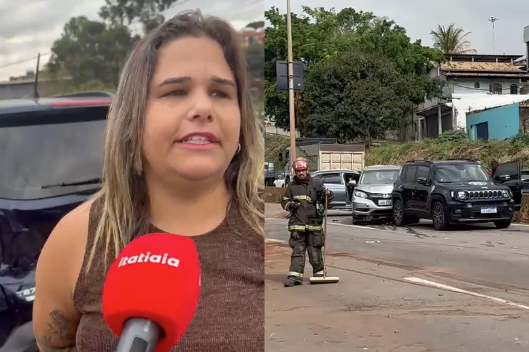 Acidente no Anel Rodoviário: 'Agradecer o cinto de segurança', diz passageira de carro atingido