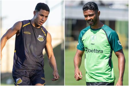 Reidiney, do Novorizontino, e Ricardo Silva, do América