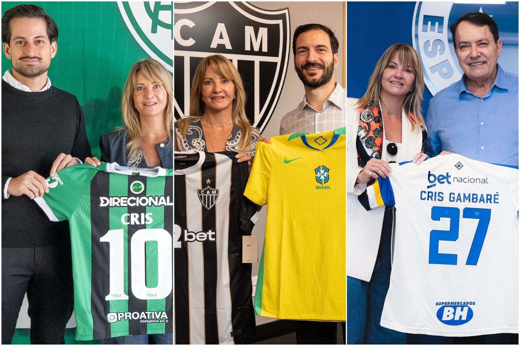 Coordenadora da Seleção Feminina visita América, Atlético e Cruzeiro antes da Copa