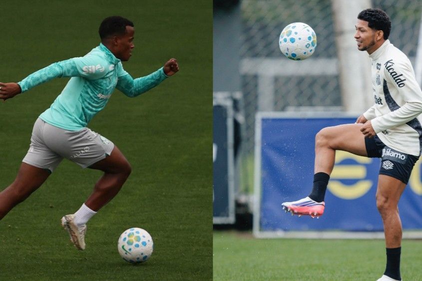Em momentos opostos, Palmeiras e Santos abrem eliminatória pela Copa do Brasil