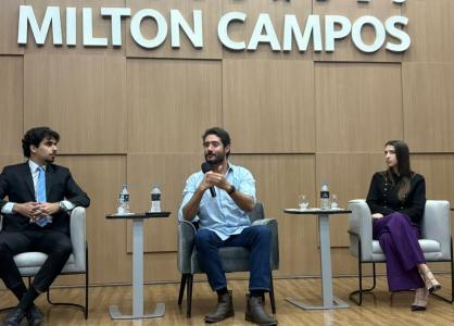 Gabriel Azevedo participou de sabatina na Faculdade Milton Campos nesta terça-feira (11)
