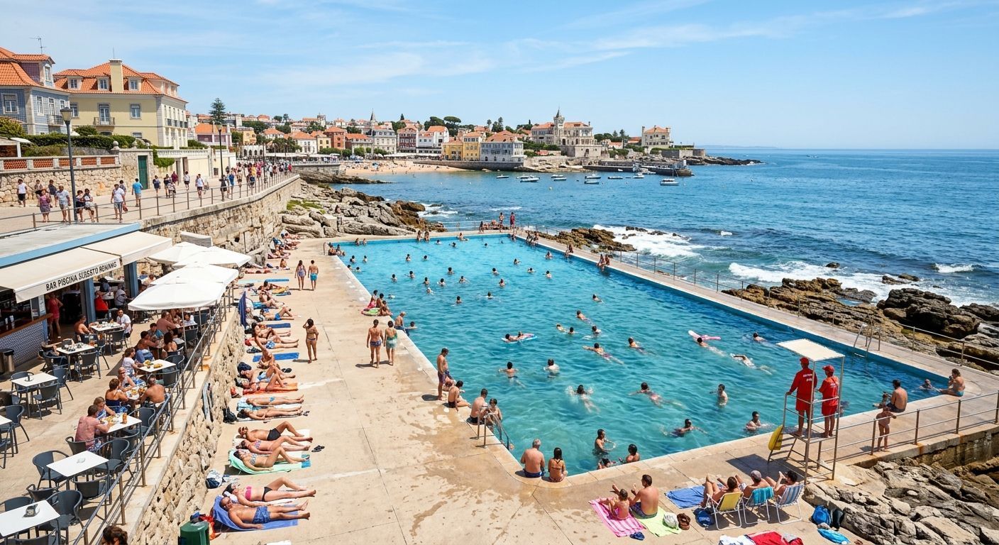 Piscina oceânica de acesso livre em Cascais conquista turistas na Grande Lisboa