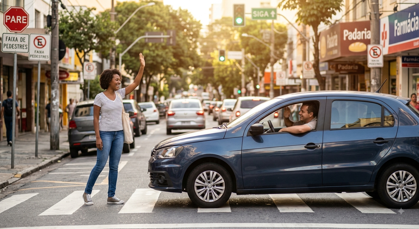 A psicologia sugere que pessoas que agradecem aos carros ao atravessar a rua têm esse perfil