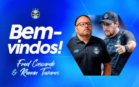 Anúncio de Fred Cascardo e Renan Tavares no Grêmio