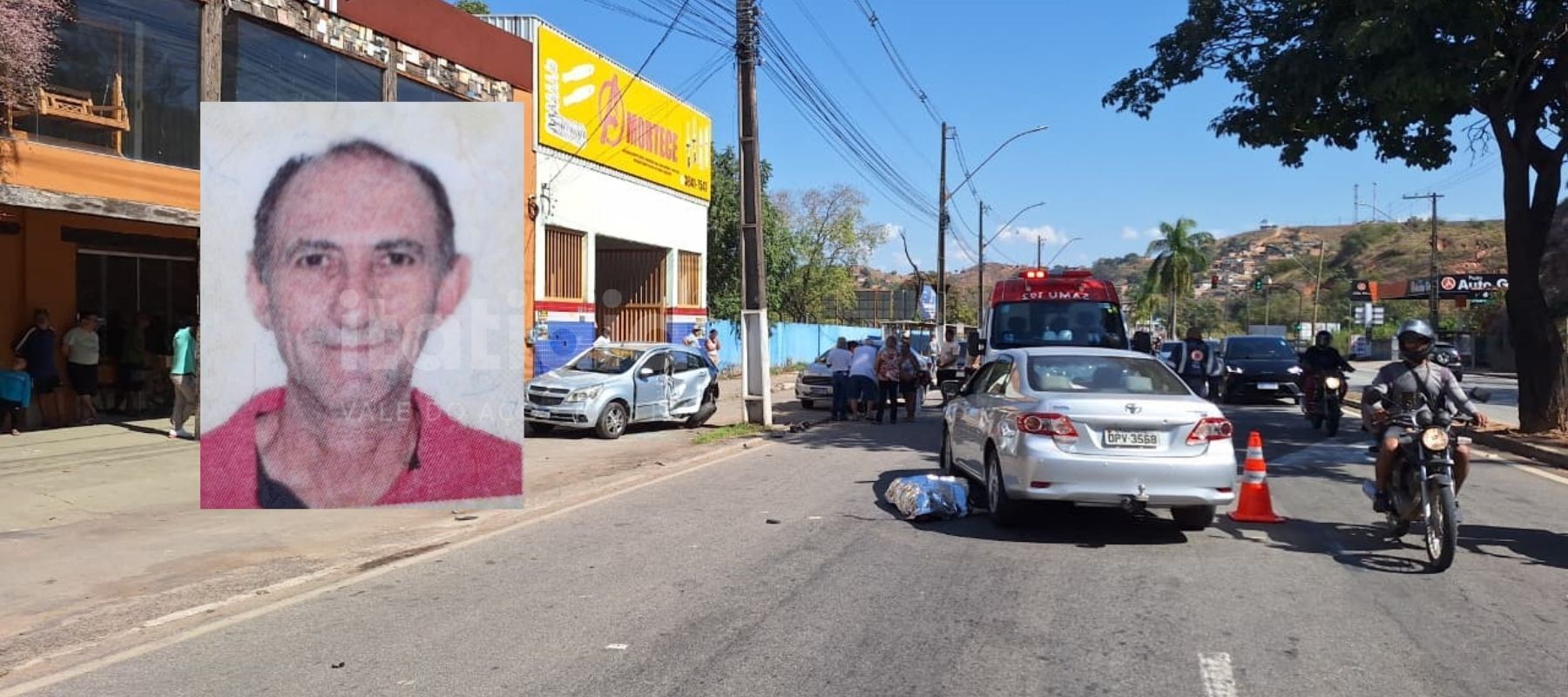 Homem morre após ser atingido por carro enquanto embarcava em veículo em Coronel Fabriciano
