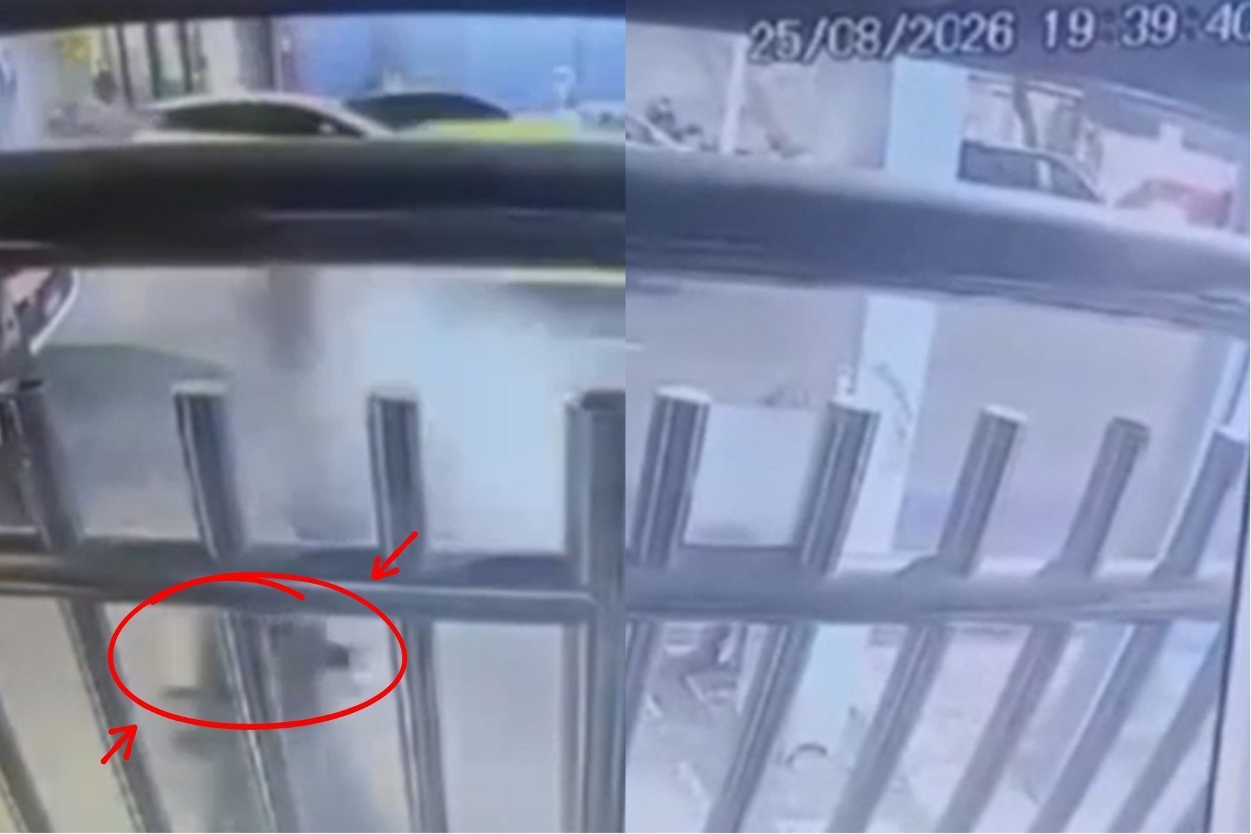 Poste desaba e atinge mulher e criança que caminhavam em calçada no RJ; veja vídeo