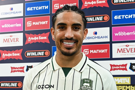 Christian, ex-Cruzeiro, foi eleito melhor em campo no jogo do Krasnodar
