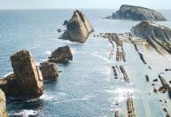 Piscinas naturais na costa basca de Mutriku: água do Mar Cantábrico em tamanho olímpico
