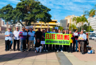 Taxistas protestam contra biometria em BH e pedem suspensão imediata da medida