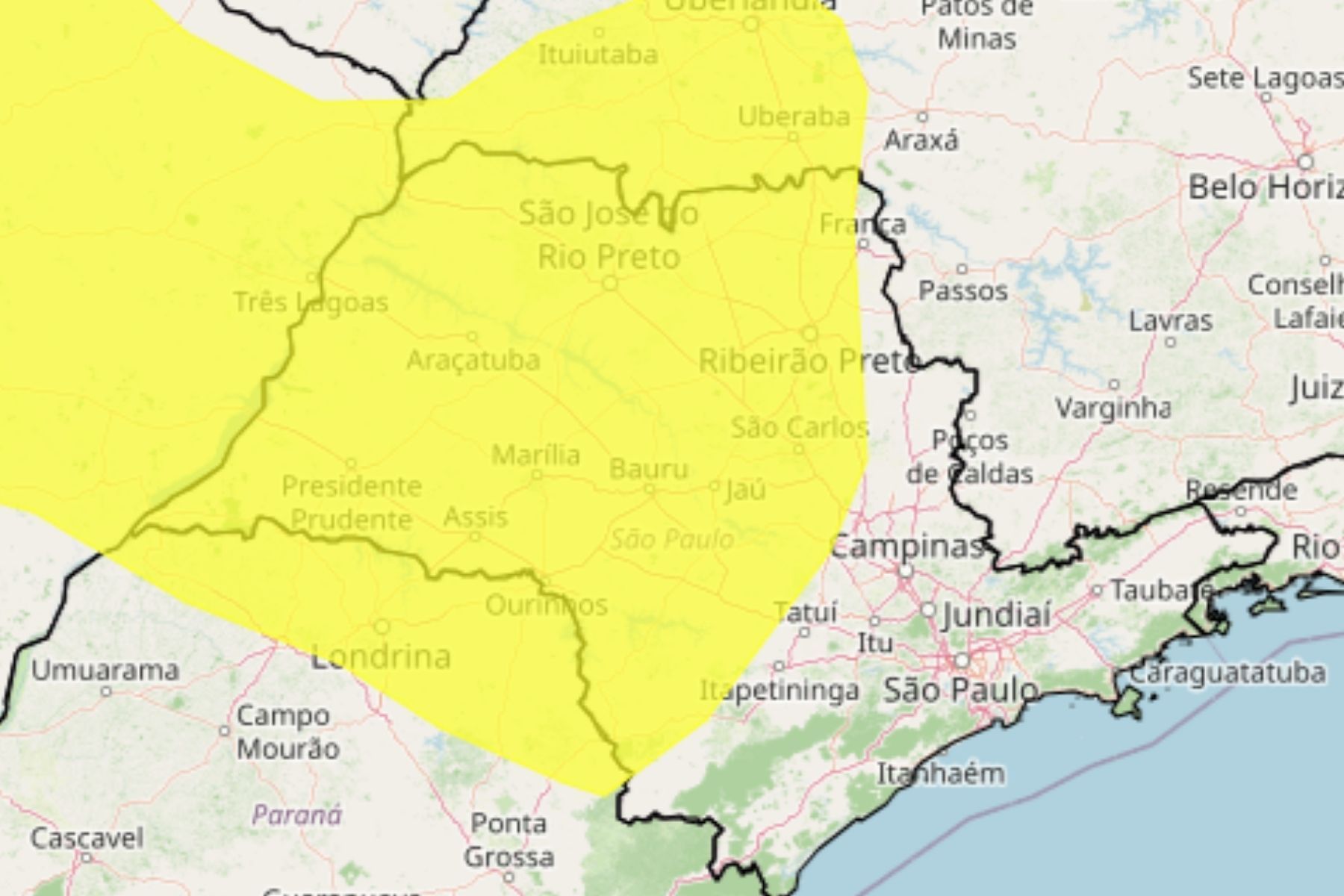 Vendaval pode atingir 426 cidades de SP; veja a lista