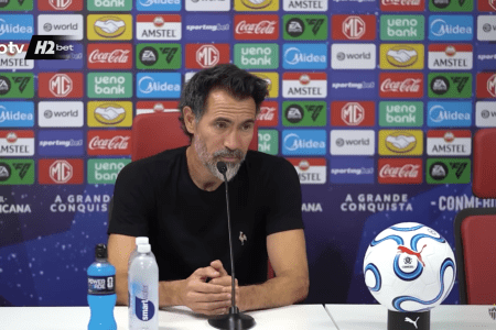 Eduardo Domínguez, técnico do Atlético, em entrevista coletiva