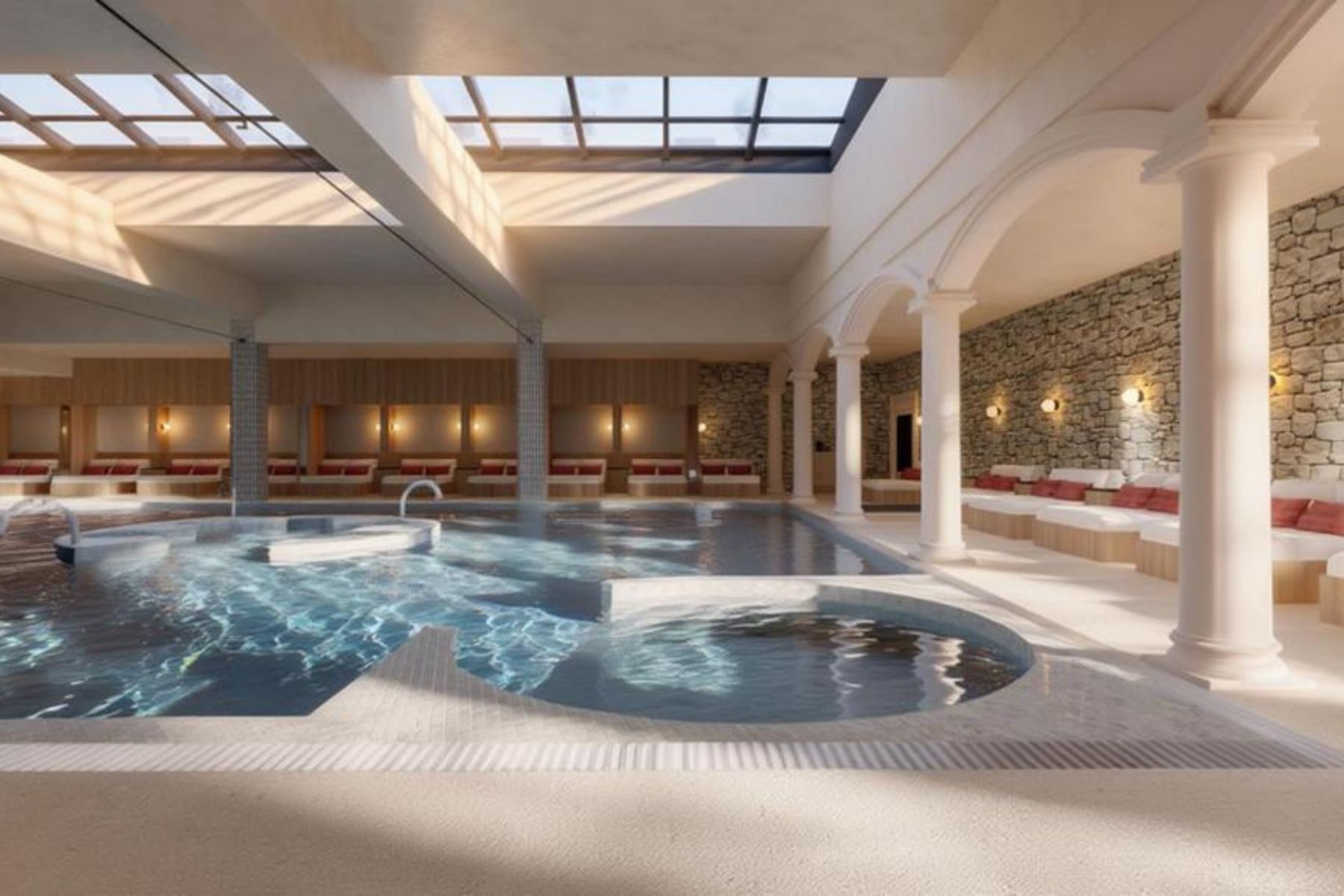 Palácio abandonado vira um hotel termal com piscina e spa na Espanha