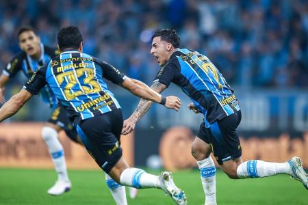 Pavon celebra gol pelo Grêmio • Lucas Uebel/Grêmio