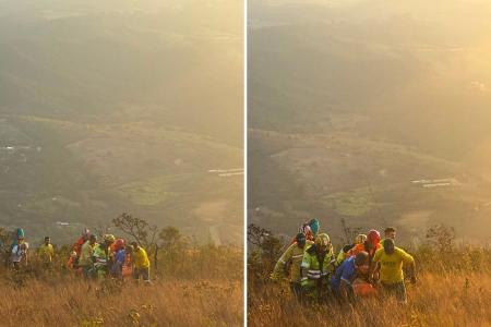Mulher cai logo após saltar em voo de parapente no Topo do Mundo, em Brumadinho