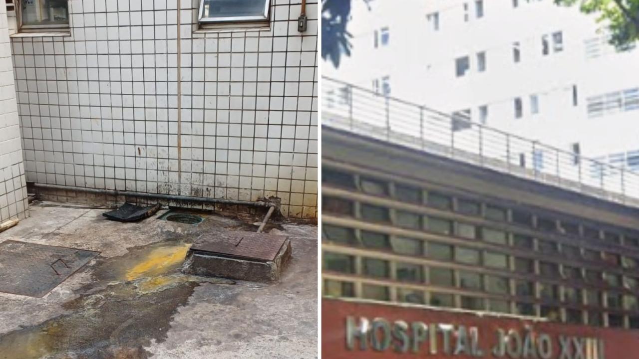 Hospital João XXIII tem vazamento de esgoto nesta quinta-feira (13); veja imagens | Rádio Itatiaia