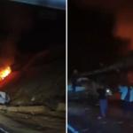Carreta perde controle e tomba na Fernão Dias na Serra de Igarapé