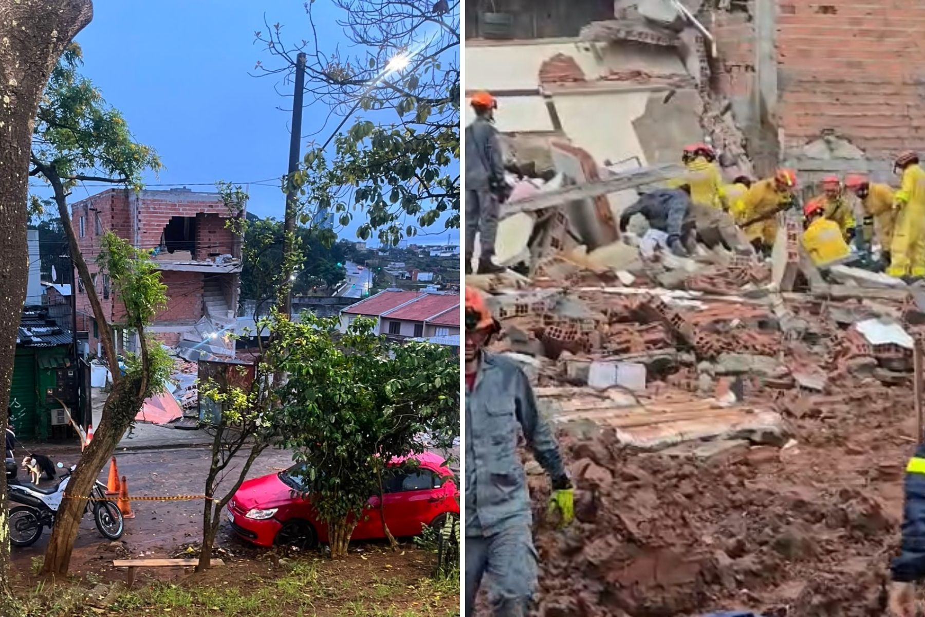 Edifício desaba e deixa 4 vítimas em São Bernardo do Campo-SP