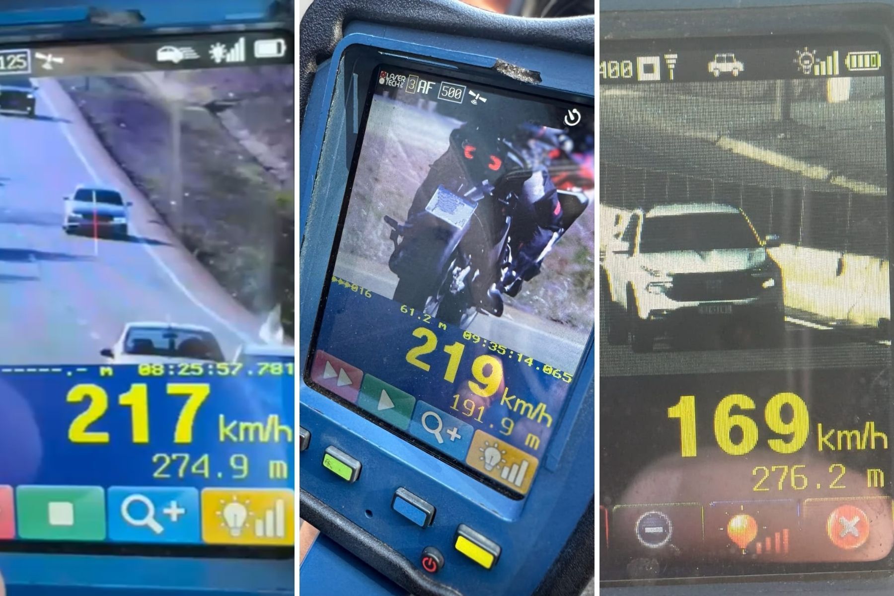 Motociclista é flagrado a 219 km/h em rodovia na Grande BH