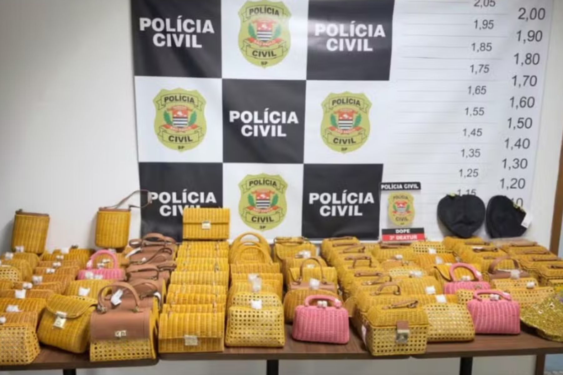 Mulher é presa com mais de 113 bolsas de luxo avaliadas em R$ 260 mil em SP