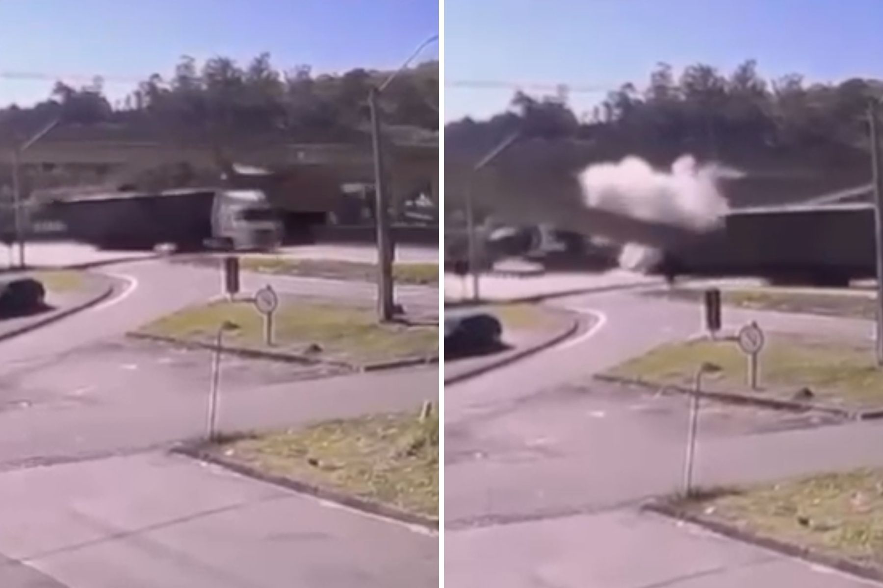 Vídeo: caminhão derruba passarela e mata duas pessoas na Rodovia Fernão Dias