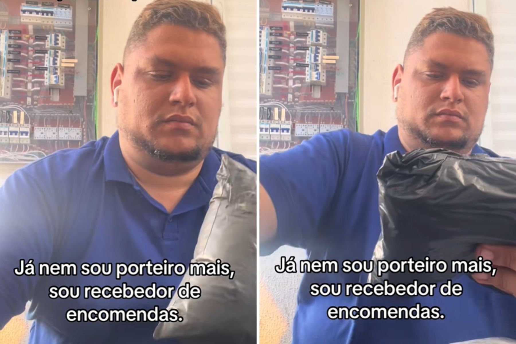 Porteiro se autointitula 'recebedor de encomendas' e viraliza nas redes