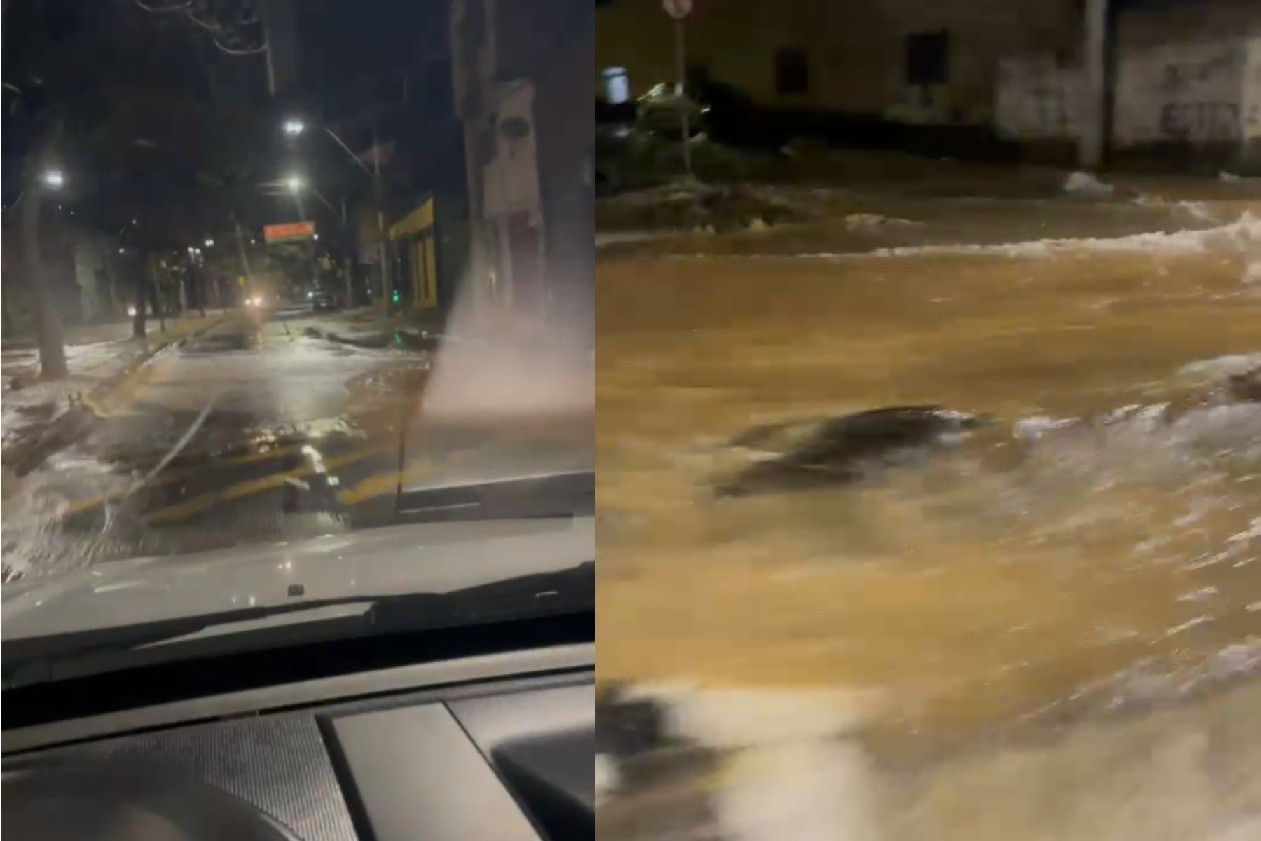 Vazamento de água alaga Av Barão Homem de Melo nesta quarta (19) em BH