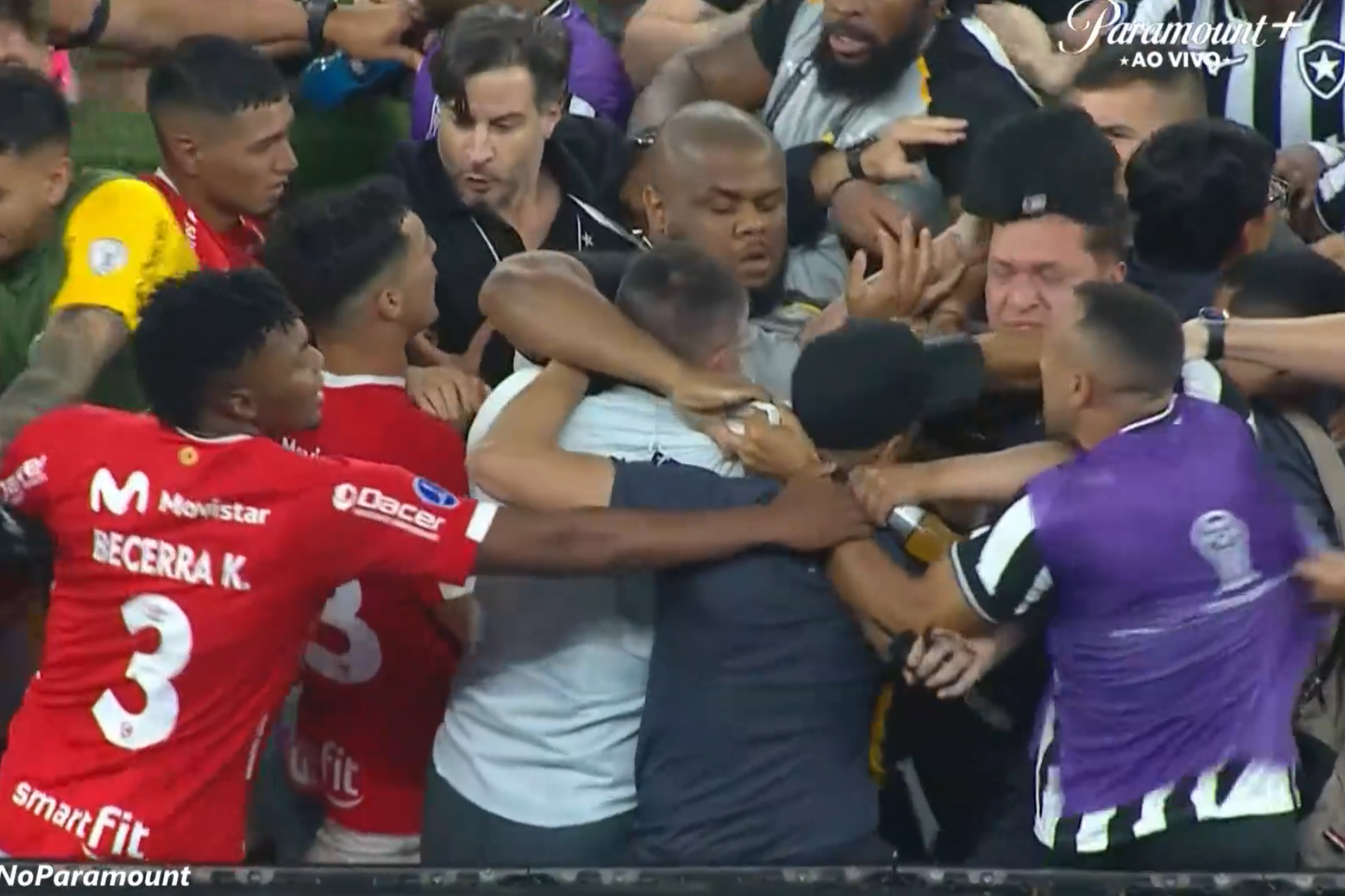 Jogadores do Botafogo partem para cima de treinador do Cienciano após eliminação