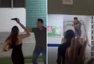 Vídeo: homem aponta arma para jovem durante briga em condomínio no Piauí