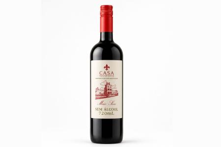 Rótulo Casa Navaronne Bordô Demi-Sec Sem Álcool • Arquivo