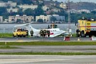 Avião sai da pista no aeroporto Santos Dumont, no Rio de Janeiro, e voos são cancelados
