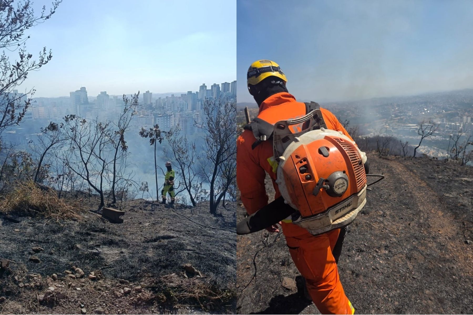 Bombeiros apagam incêndio em mata no Buritis após 7h de combate e 25,6 hectares queimados
