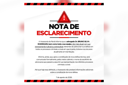 Nota de esclarecimento anunciou saída de equipe jurídica • Reprodução/Redes Sociais