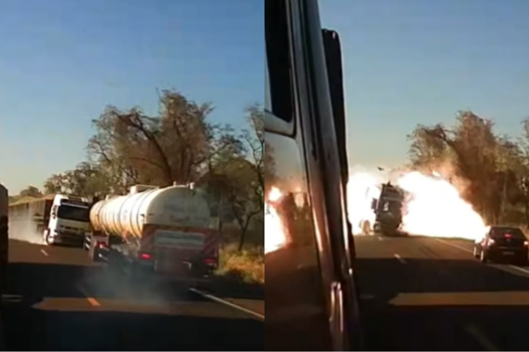 Batida seguida de explosão deixa quatro mortos e sete feridos na BR-163, em MS; veja vídeo