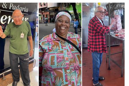 Elói Januário, 92 anos, Marta Vieira, 70, e Antônio Menezes, 86, continuam firmes no mercado de trabalho