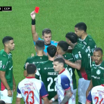 Titular do Palmeiras é expulso em confronto contra Cerro Porteño pela Libertadores