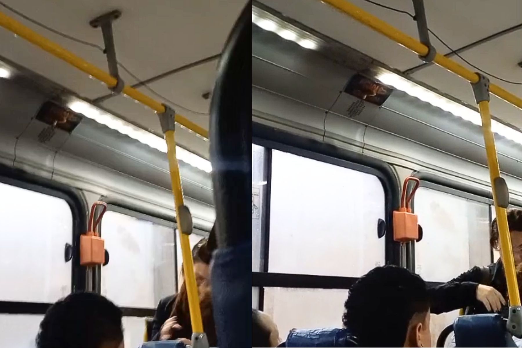 Vídeo: Moradora flagra goteira de chuva em ônibus do bairro Oitis, em Contagem
