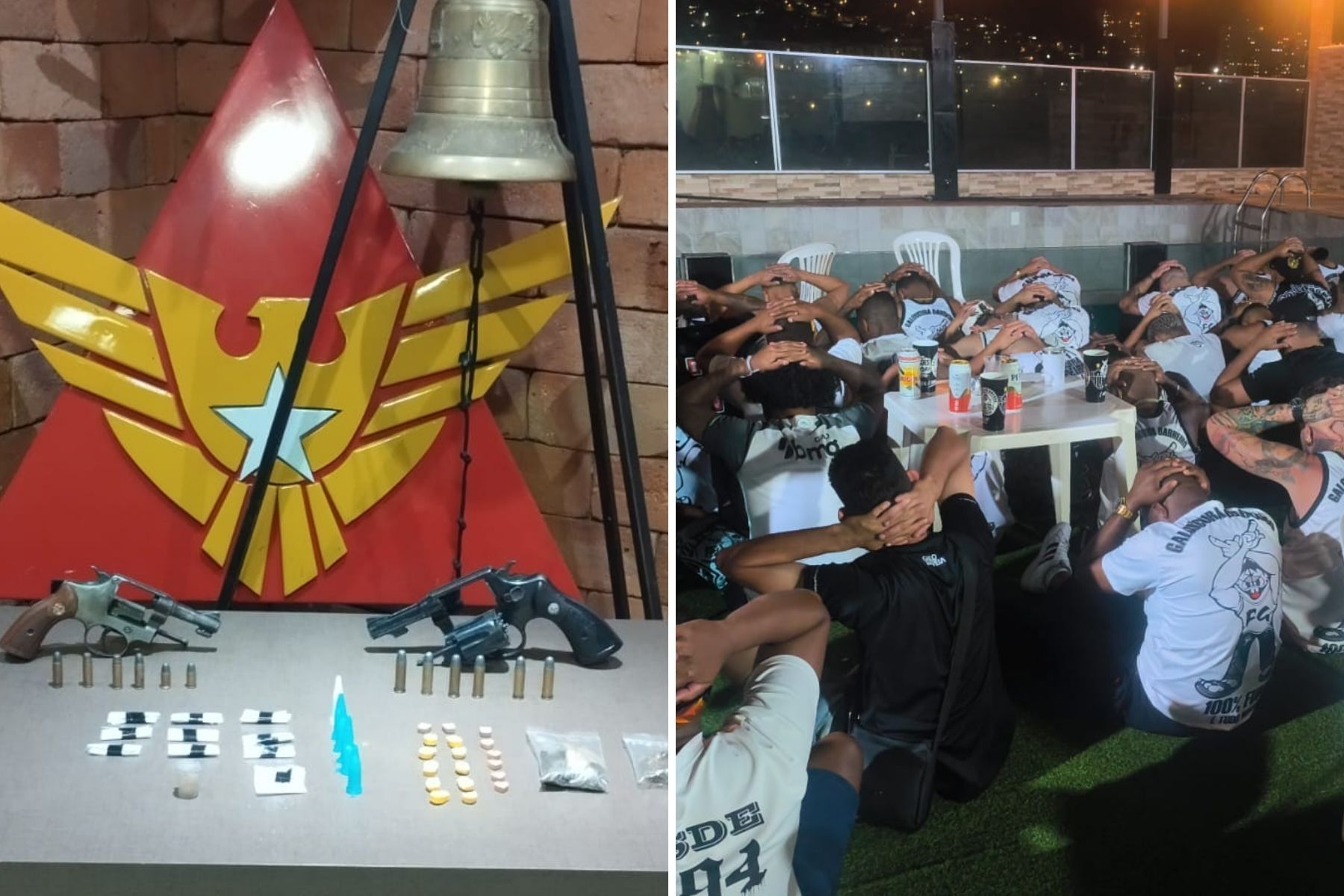 PM encontra armas, drogas e duas pessoas são detidas em churrasco da Galoucura