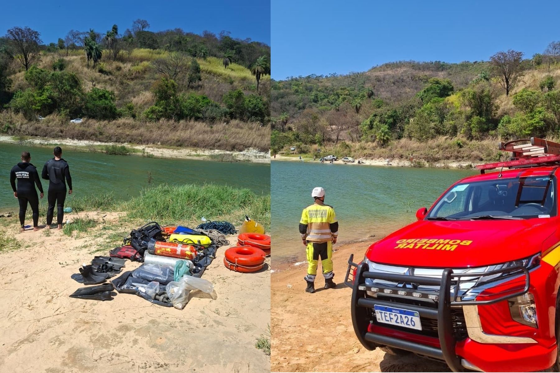 Corpo de mulher que se afogou na Lagoa Várzea das Flores, na Grande BH, é encontrado