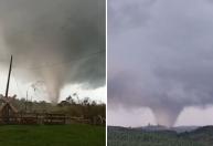 Tornado causa destruição e deixa desalojados no Paraná; veja vídeo