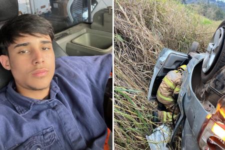 Jovem de 18 anos morre e quatro ficam feridos após carro cair em ribanceira na BR-381 em MG