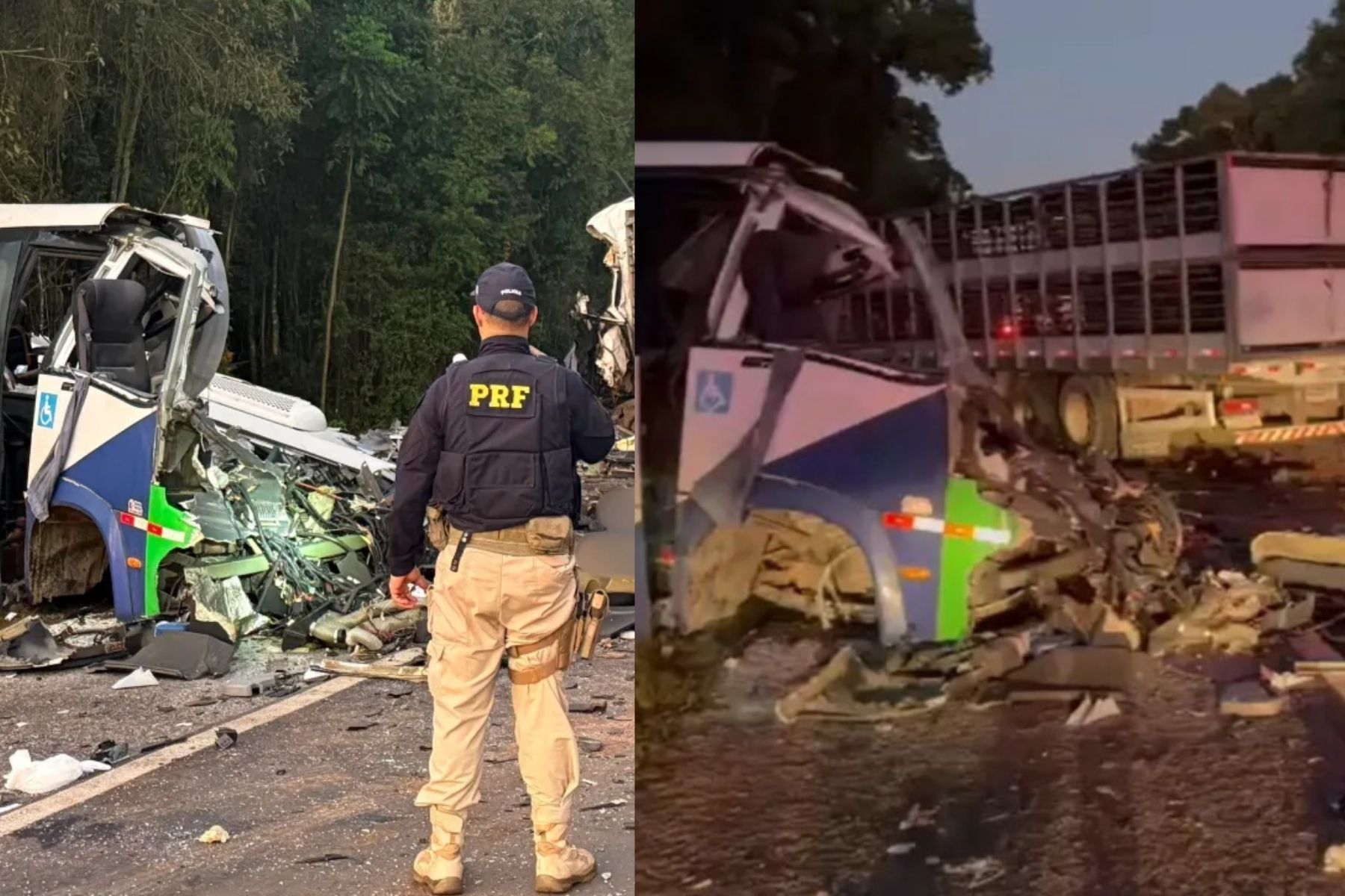 Acidente na BR-373, no Paraná: duas crianças estão entre os 23 mortos