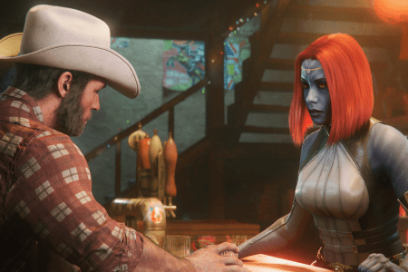 Logan e Mística em Marvel's Wolverine • Divulgação/PlayStation