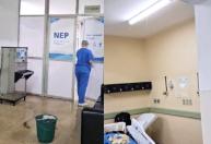 Chuva provoca infiltração no Hospital Alberto Cavalcanti, em BH