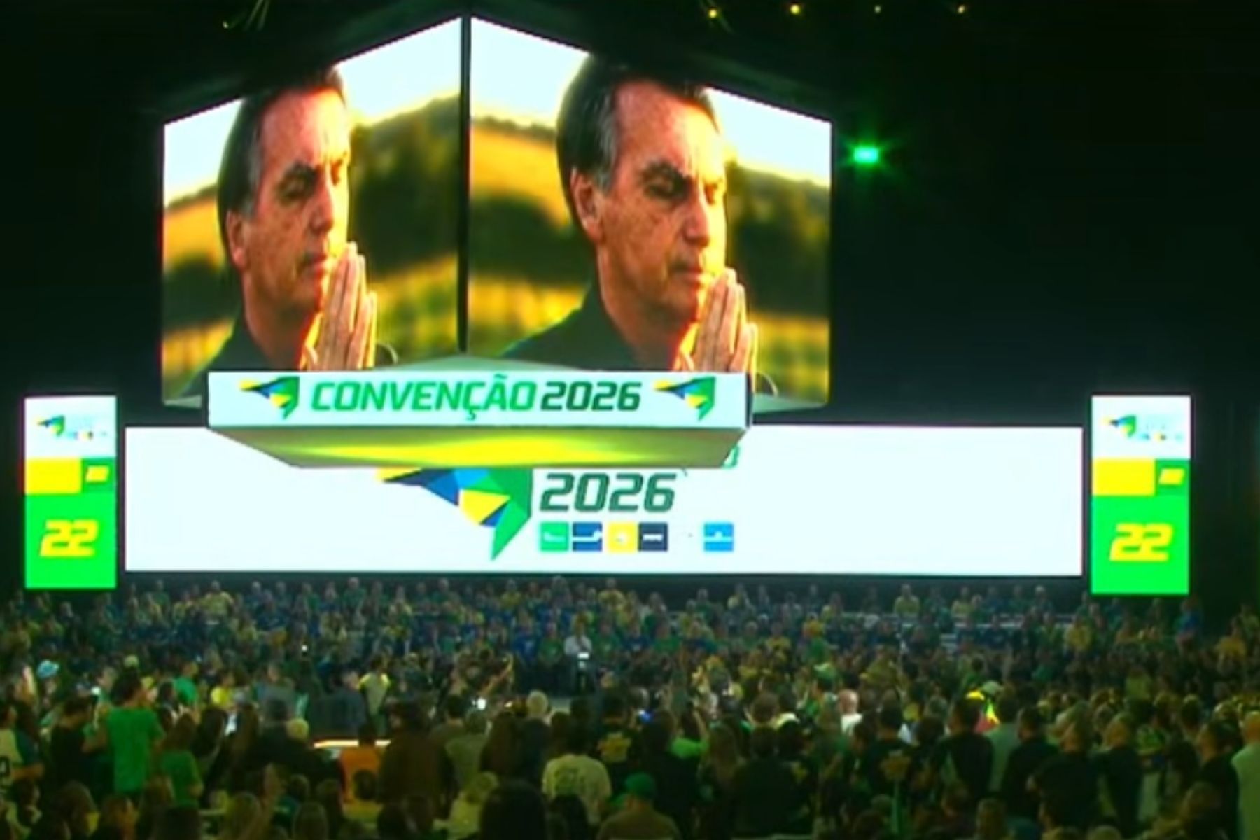 PL exibe vídeo com voz e imagens de Bolsonaro em convenção de SC após polêmica com IA