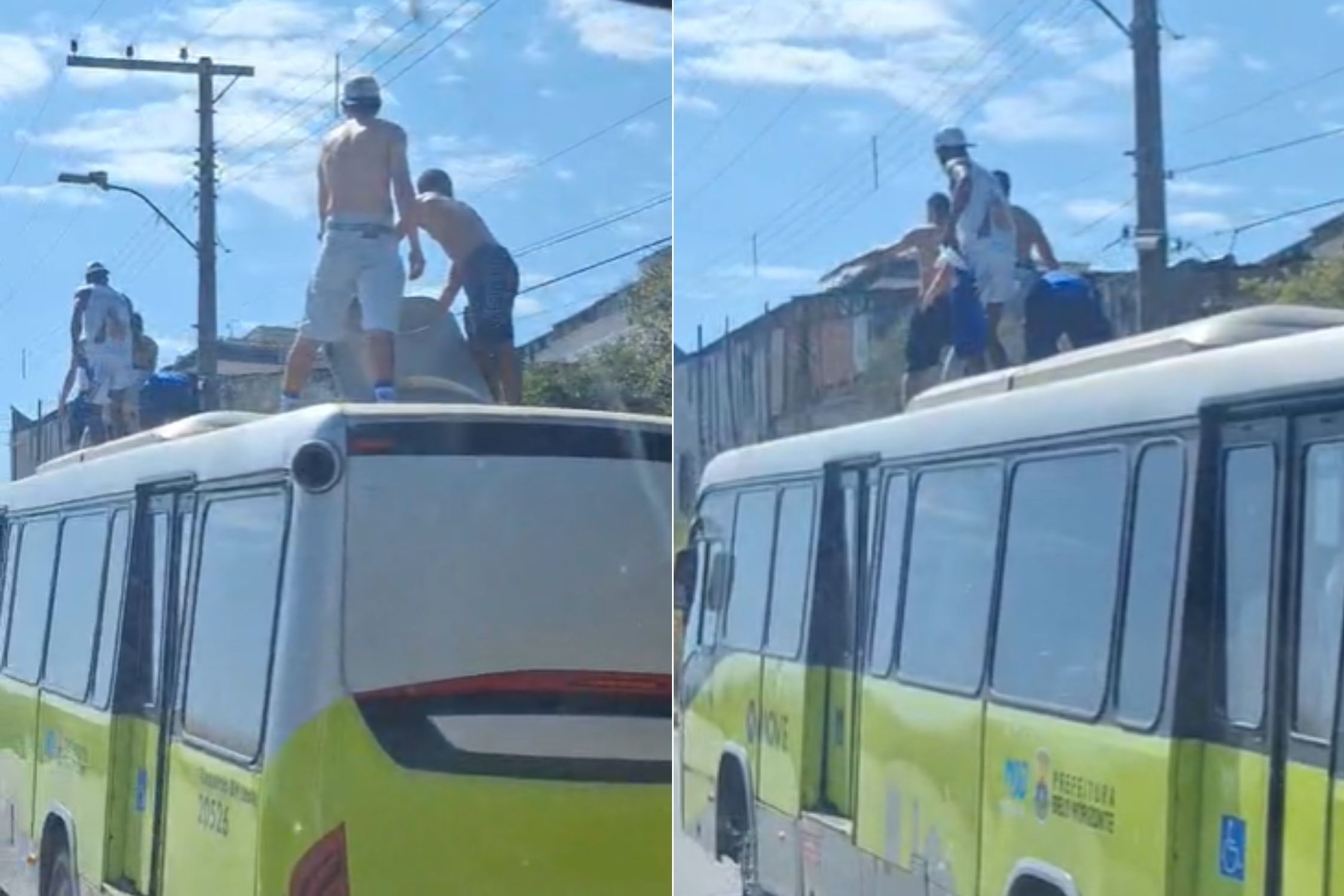 Vídeo: torcedores do Cruzeiro 'surfam' em cima de ônibus no Anel Rodoviário, em BH