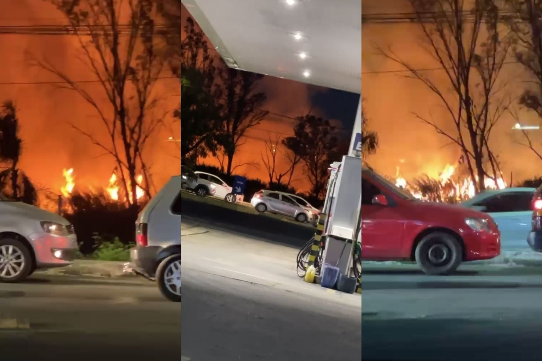Incêndio de grandes proporções atinge área de mata na Grande BH; veja vídeo